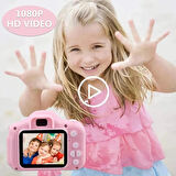 Çocuk Fotoğraf Makinesi Mini Fotoğraf Makinesi Eğitici 1080p Hd Selfie Kamera