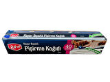 Roll-Up Kayar Bıçaklı Beyaz Yağlı Fırın Tepsi Pişirme Kızartma Kağıdı - 37 Cm. x 40 Metre - 1 Adet