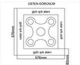 Motifpiyer Spotlu Gizli Işıklı Tavan Göbeği Sgt-74-5