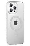 Joko Apple Uyumlu İphone  Pro Max Move Taşlı Magsafe Kapak - Natural Grey