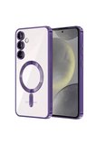 Newface Samsung Uyumlu Galaxy S Plus Kılıf Kross Magneticsafe Kapak - Mor