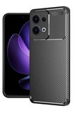Newface Oppo Reno  Pro Kılıf Auto Focus Karbon Kapak - Siyah