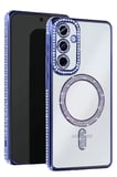 Newface Samsung Uyumlu Galaxy A36 Joke Simli Magneticsafe Kılıf - Mavi