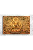 Tekli Yatay Kanvas Tablo, Buda, Meditasyon, Yoga, Yaşam Ağacı, Dekoratif Kanvas Duvar Tablosu