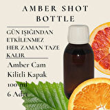 6 Adet Detox Şişesi Ginger Shot Amber Cam Çok Amaçlı 100ML