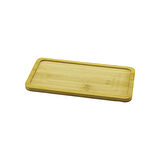 DİKDÖRTGEN  AHŞAP BAMBU YAĞDANLIK ALTLIK  MİNİ TEPSİ   20X10X0.8CM (4593)
