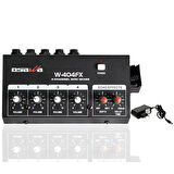 Osawa Mikrofon Giriş-1 Line Çıkış Eko’Lu 4 Kanal 20 Db Adaptörlü Mini Mikrofon Çoğaltıcı W-404Fx