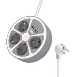 Vea Ve-G604Yu 4'Lü 2 Usb’Li Anahtarlı 1.5 Metre Grup Priz