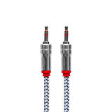 Metal Başlıklı Örgülü Erkek - Erkek 1.5 Metre Stereo Aux Kablo