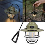 Pm-25439 Nostaljik 3 Filament 6 Smd Kamp Çadır Lambası Ampul 1200Mah Type-C