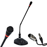 Osawa Osw-555 Kondenser Kürsü Mikrofonu 5 Metre Kablolu 20 Ohm (Bas Konuş)