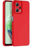 Newface Redmi Note 12 5G Kılıf Nano İçi Kadife Silikon - Kırmızı
