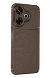 Newface Redmi 13 4G Kılıf Auto Focus Karbon Kapak - Kahverengi