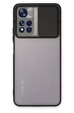 Redmi Note 11T Kılıf Palm Buzlu Kamera Sürgülü Silikon - Siyah