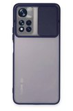 Redmi Note 11T Kılıf Palm Buzlu Kamera Sürgülü Silikon - Lacivert