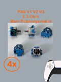 4 Adet Ps5 Analog Motoru Tüm Kollar İle Uyumlu Mavi Renk 2.3k Ohm