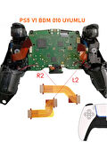 1 TAKIM PS5 V1 BDM 010 KOLLAR İLE UYUMLU L R L2 R2 TETİK FLEX KABLO