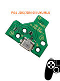 PS4 V1 KOLLAR İLE UYUMLU JDS JDM 011 USB PORT SOKET VE 12 PIN FLEX KABLO