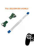 PS4 V3 KOLLAR İLE UYUMLU JDS JDM 055 USB PORT SOKET VE 12 PIN FLEX KABLO