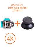 4 Adet PS4 Analog Motoru + Topuz Başlık Set