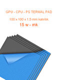 100 x 100 x 1,5 mm Gri Termal İletken Pad - 15 W/m-K