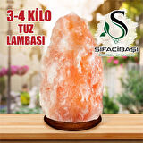ŞİFACIBAŞI Himalaya Tuz Lambası 3 4 Kilo Kablo+Ampul Seti