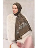 Floş Viskon Organik Şal Halat Desenli Akışkan Dökümlü 75X195
