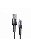 Usams US-SJ311 USB to Lightning Örgülü Şarj ve Data Kablosu 1m