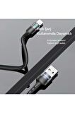 Usams US-SJ311 USB to Lightning Örgülü Şarj ve Data Kablosu 1m
