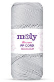 Moly PP Cord Polyester Makrome No:3 1mm 060-Açık Gri Örgü İpi 100 Gram