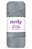 Moly PP Cord Polyester Makrome No:3 1mm 064-Orta Gri Örgü İpi 100 Gram