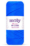 Moly PP Cord Polyester Makrome No:3 1mm 245-Mavi Örgü İpi 100 Gram
