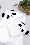 Kız Erkek Bebek Sevimli Panda Lüks Havlu Seti % 100 Pamuk Kumaş 0- 2 Yaş STL6961