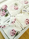 Kız Bebek Natural 10 Lu Hastane Çıkışı Kanaviçe Çiçek Desen STL4608