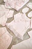 Kız Bebek Dantelli Lüks 10 Lu Hastane Çıkışı Set STL6194