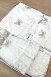 Kız Bebek Dantelli Tütülü Lüks 10 Lu Hastane Çıkışı Set STL6104