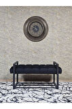 Siyah Boyalı Metal 80 cm Puf Bench - Antre Puf - Hol Bench - Puf - Oturak - Bench Siyah Renk 90 x 45 Boyut/Ebat