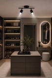 Spoty 2'Li Siyah RenkliBEYAZ IŞIK Modern Tasarım Salon - Mutfak - Banyo Spot Sıralı Avize
