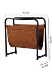 Alpa Deri Kumaşlı Dergilik, Kitaplık – Metal Çerçeveli Modern Gazetelik / Organizer