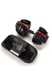 Ayarlanabilir Dambıl  Ve Stand Seti 2 x 24 Kg Ayarlanabilir  Mekanizmalı Dambıl + Dambıl Standı 