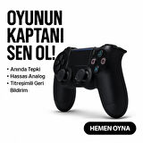 Yeni Nesil PS4 Kolu Kablosuz, Şarj Edilebilir, Ergonomik + Titremeli + Dayanıklı Oyun Dostu Siyah