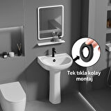 SİYAH RENKLİ, ŞIK TASARIMLI, ESTETİK VE UYUMLU LAVABO TAŞMA YÜZÜĞÜ – STANDART MODEL