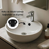 2 Adet Siyah Lavabo Taşma Yüzüğü | Evye Taşma Delik Kapağı – Plastik Malzeme