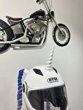 Motor & Motosiklet 3 Renk Ombreli Çift Örgü Saç Kask Dış Aksesuar