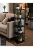 Sakura 5 Katlı Çiçeklik Saksılık Siyah