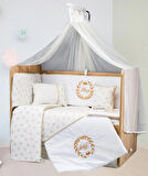TUGU HOME&BABY Sleep %100 PAMUK 10 PARÇA 70x130 cm BEBEK BEŞİK UYKU SETİ,BEBEK BEŞİK UYKU TAKIMI,ANNE YANI ORGANİK UYKU SETİ
