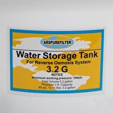 Su Arıtma Cihazı Tankı - Vana Dahil-ntibakteriyel-3,2 galon -12 Litre