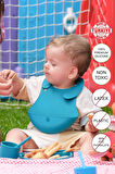 Babychefs %100 Premıum Silikon 6'lı Mama Seti Vakum Sistemli Yeşil (Silikon 2'li Kaşık Seti Hediye)