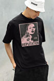 Oh Cause She Is Dead Reputation Baskılı Unisex Oversize Şarkıcı Taylor Swift Tişört