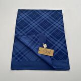 Saks Mavisi Aker Ekose Şal